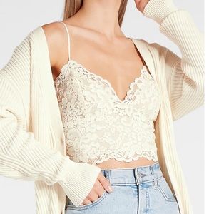 Lace cropped cami